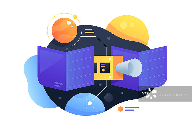 现代科技卫星应用研究图片素材