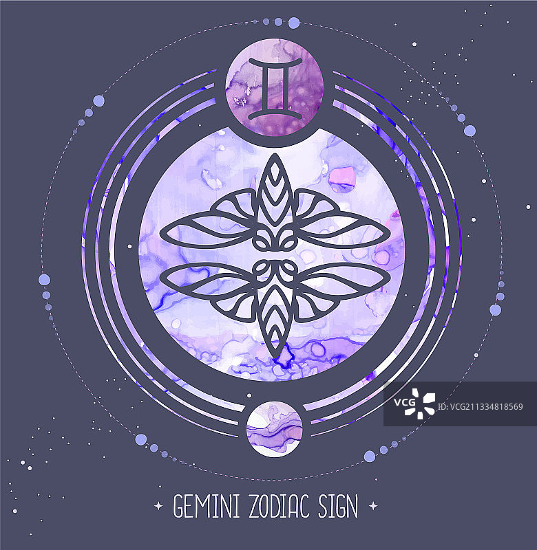 双子座占星卡片图片素材