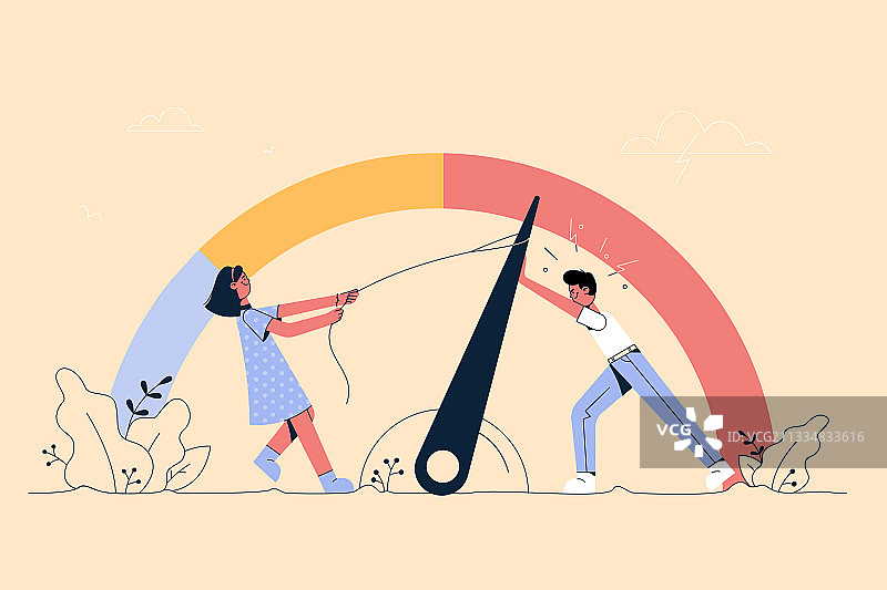 情绪压力团队合作倦怠概念图片素材