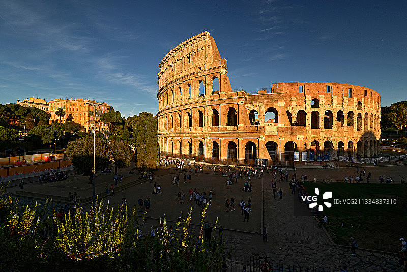 意大利罗马大斗兽场的黄昏图片素材