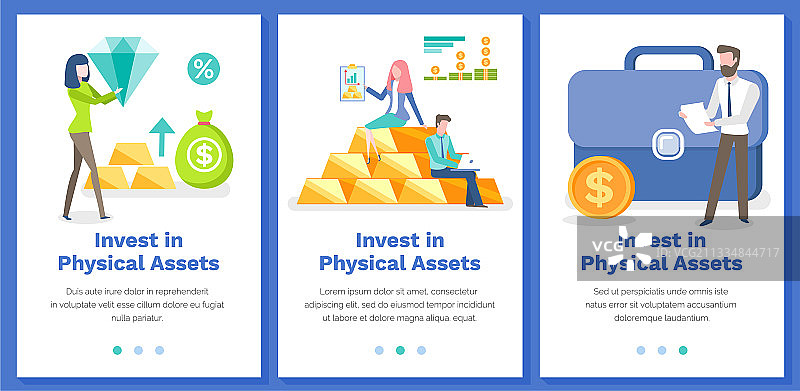 投资实物资产概念合集图片素材
