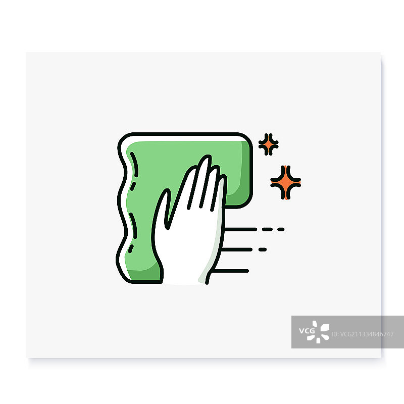手清洗表面彩色图标图片素材