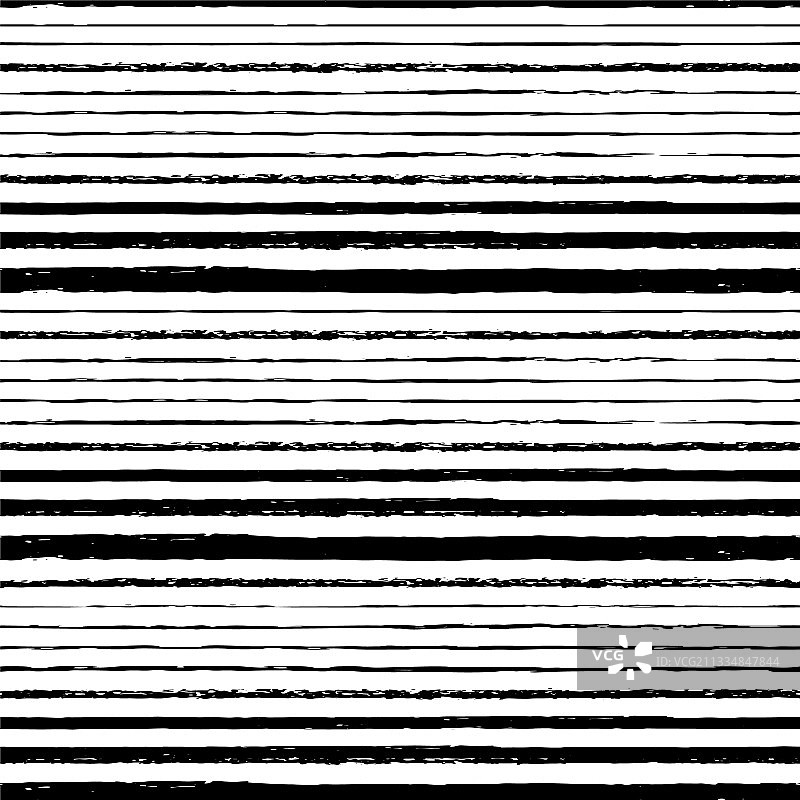 黑色条纹白色无缝图案手绘图片素材