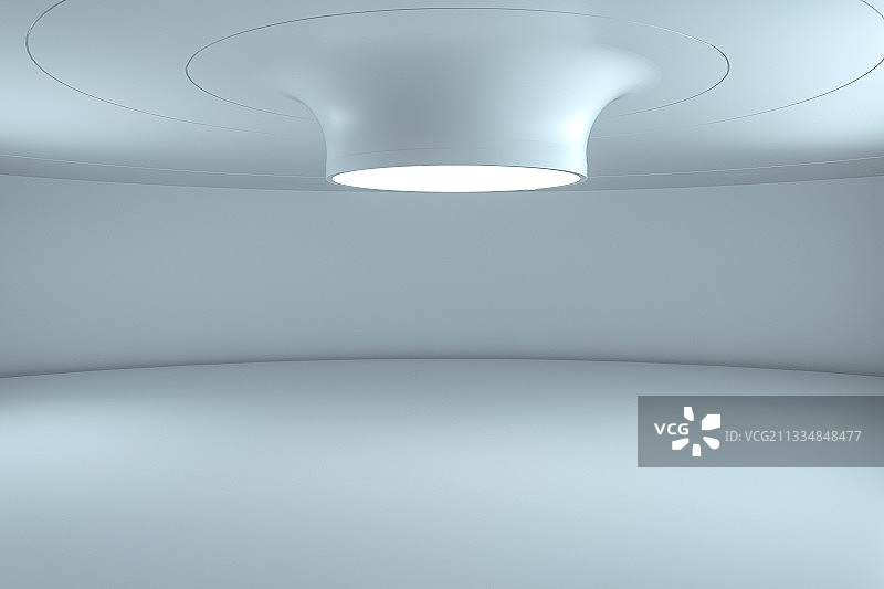 人造空间，陈列室，空的，圆形，未来，住宅房间图片素材