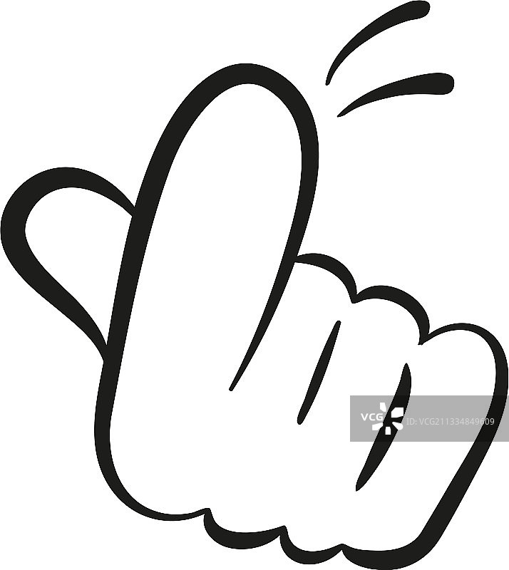 卡通手势：过来图片素材