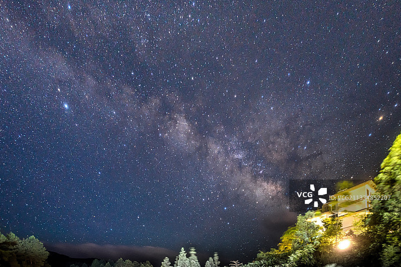 银河星空夜晚重庆万盛黑山谷图片素材