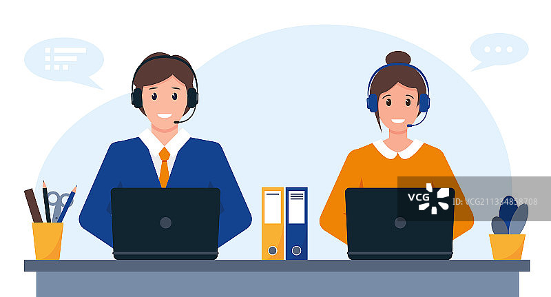客户服务支持或呼叫中心图片素材