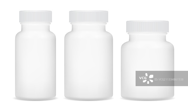 白色药瓶补充剂塑料罐图片素材