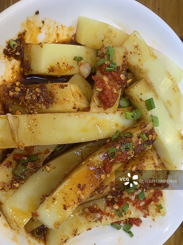 四川省都江堰景区内特色小吃伤心凉粉图片素材