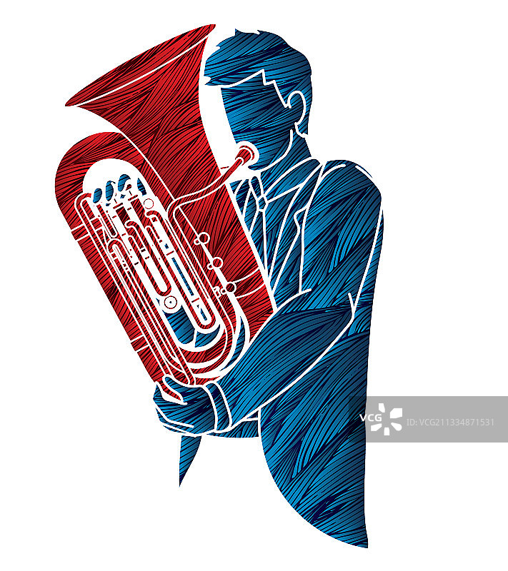 大号乐器音乐家管弦乐队图形图片素材