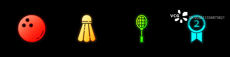 保龄球、羽毛球、网球图片素材