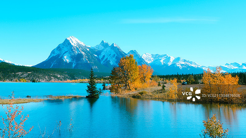 阿伯拉罕湖秋色（Abraham Lake）图片素材