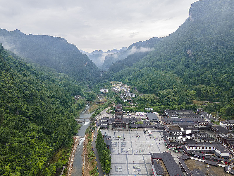 张家界武陵源景区标志门图片素材