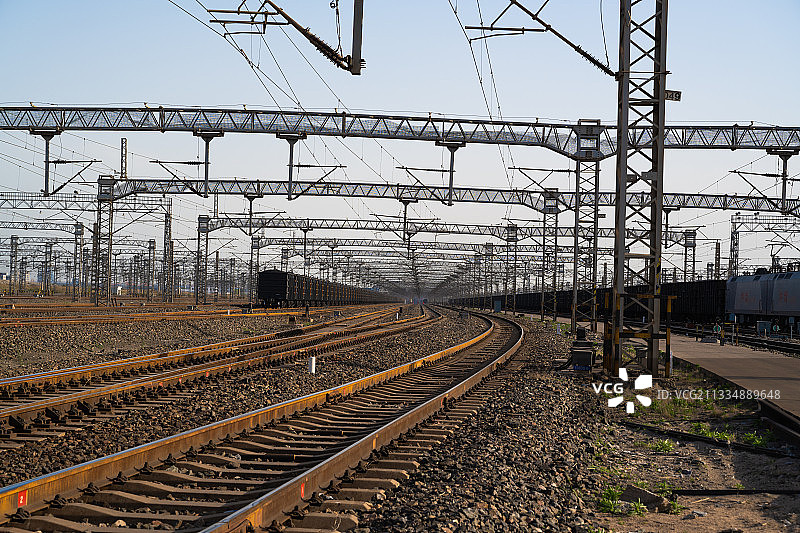 晴天的铁路图片素材