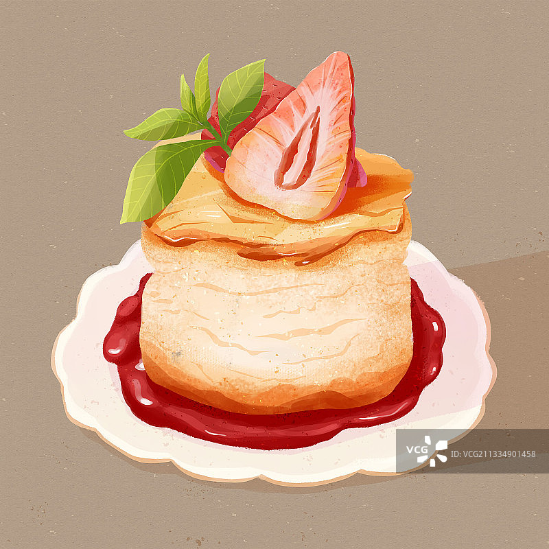草莓蛋糕图片素材