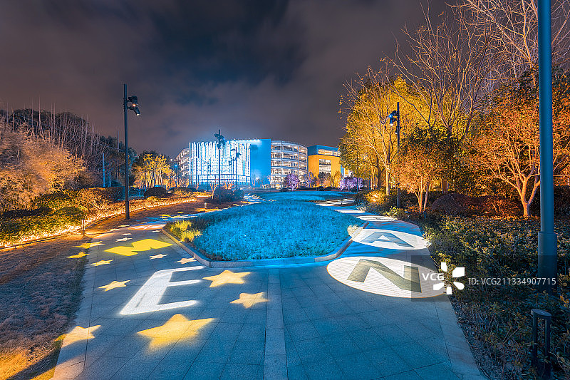 上海市宝山区宜家立交桥广场图片素材