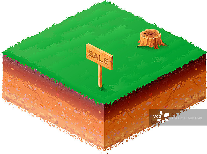 待售地块2.5D图标图片素材