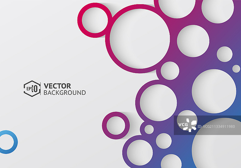 圆环形组合成的多彩渐变办公背景，抽象矢量商务文化企业背景图片素材