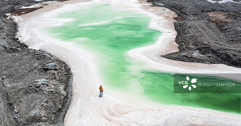 大柴旦翡翠湖图片素材