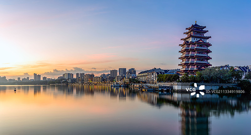 东江晨曦图片素材