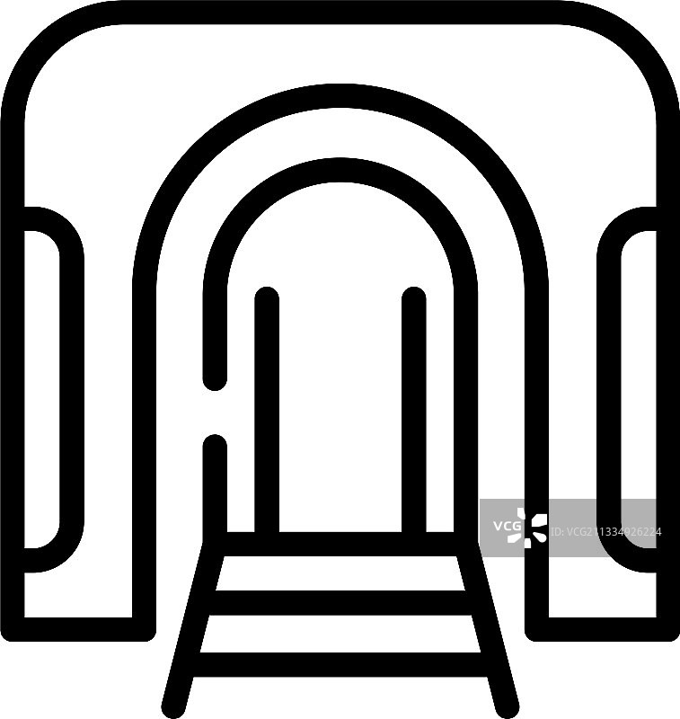火车隧道图标轮廓样式图片素材