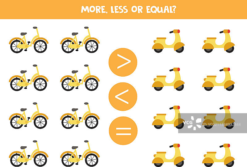 更多更少等于卡通自行车和助力车图片素材