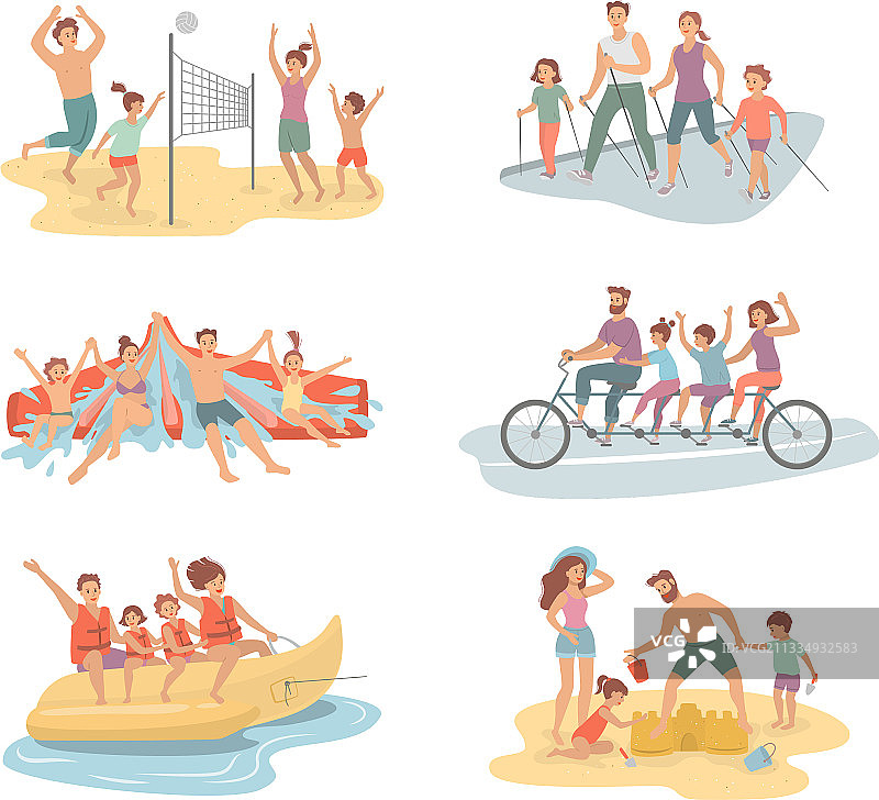 卡通家庭活动合集图片素材