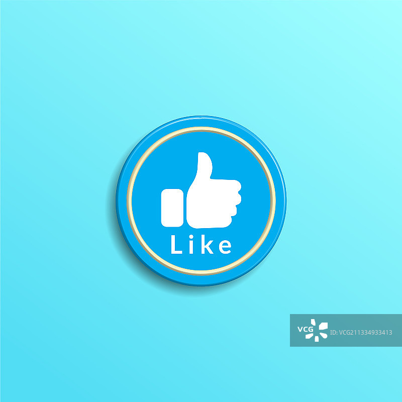 托斯卡纳上的简约圆形社交媒体点赞按钮图片素材