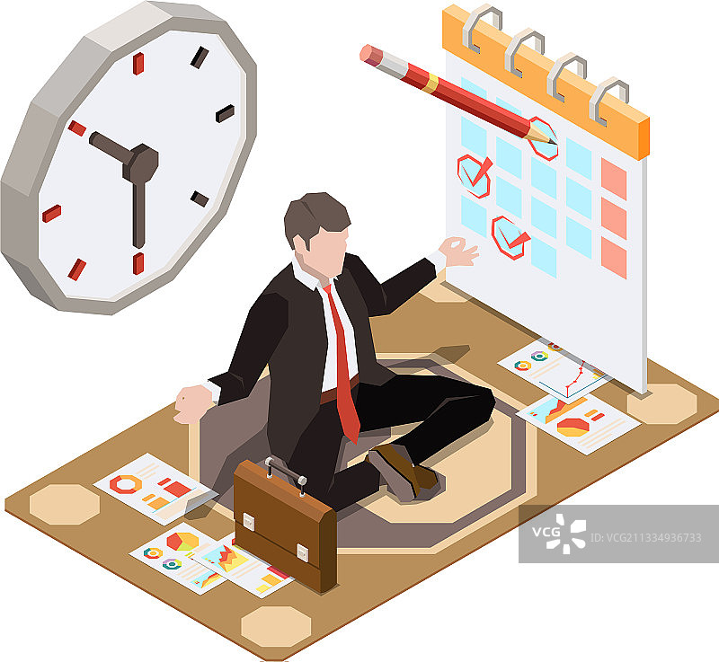 商务瑜伽专注构图图片素材