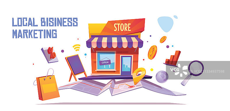 俯视办公桌：商务会议扁平网页设计图片素材