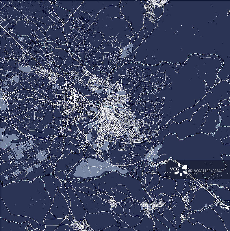 意大利萨萨里城市地图图片素材