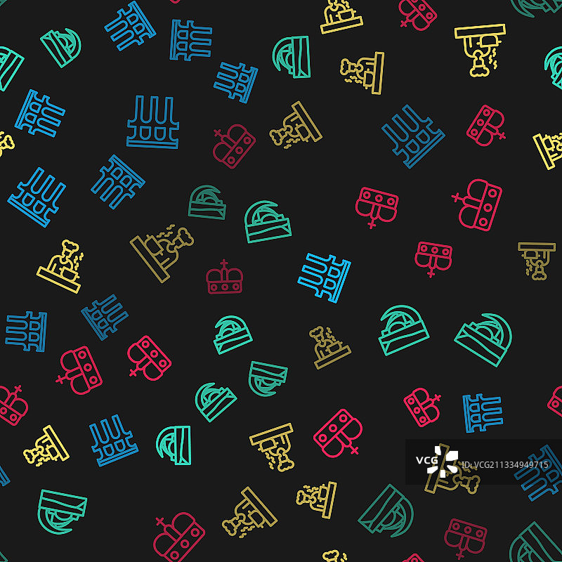 塞戈维亚渡槽音乐厅组合图片素材