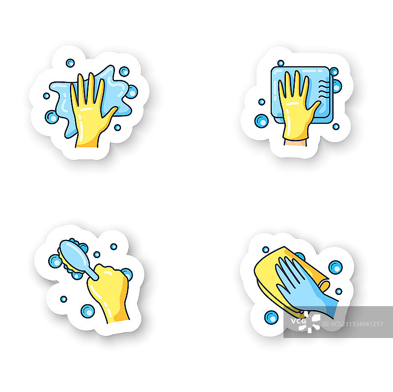 表面擦拭贴纸图片素材