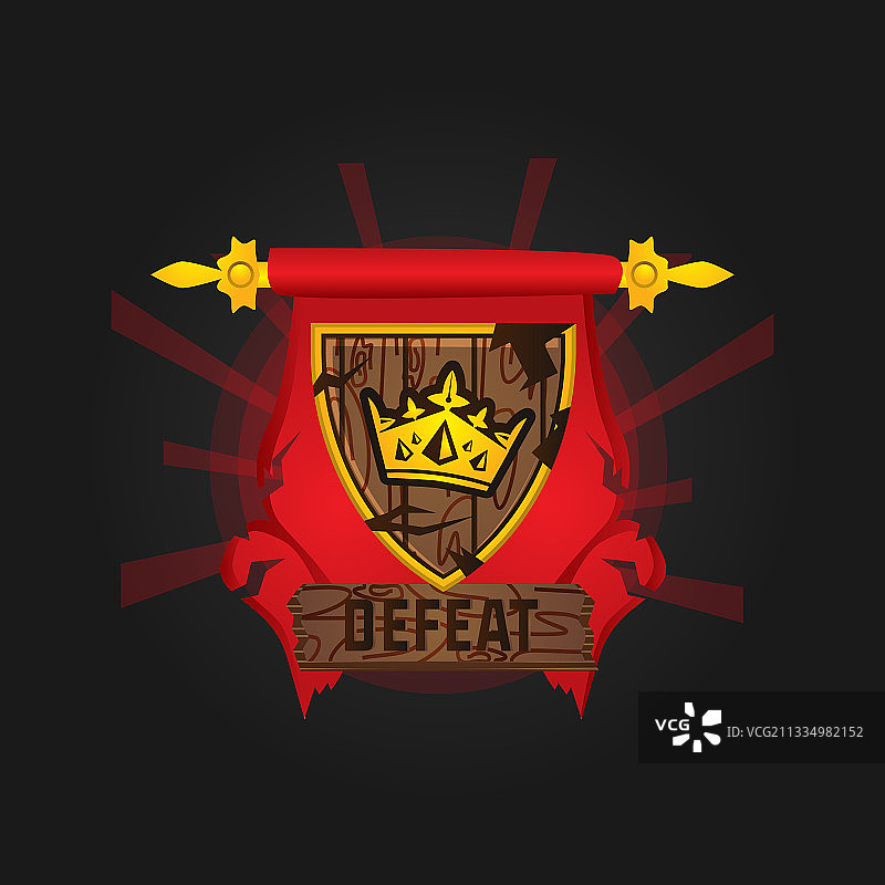 黑色背景上的失败成就游戏设计图片素材