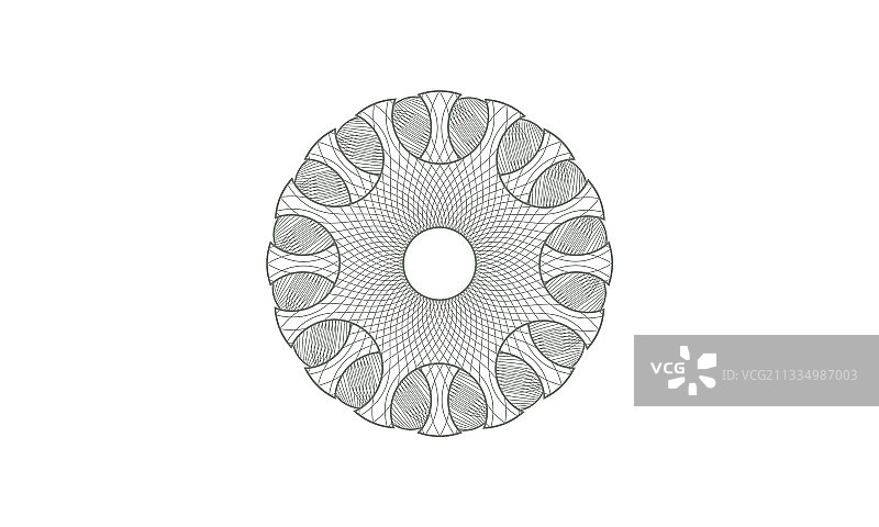 抽象线性货币风格花饰图案图片素材