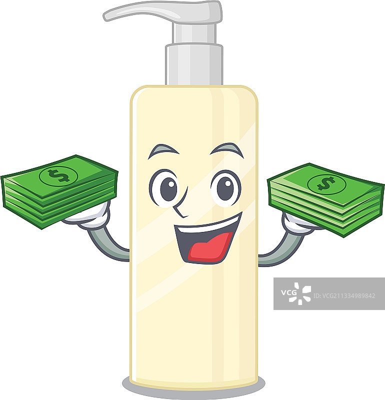带有金钱的护发膜图片素材