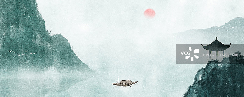 水墨山水图片素材