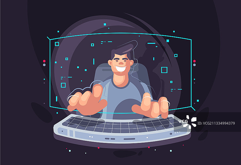 有创意的年轻程序员图片素材