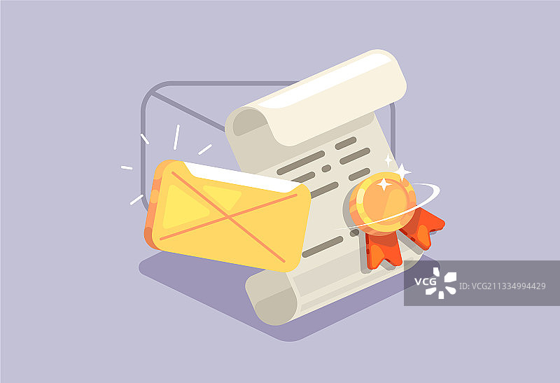 毕业证书创意奖项图标图片素材