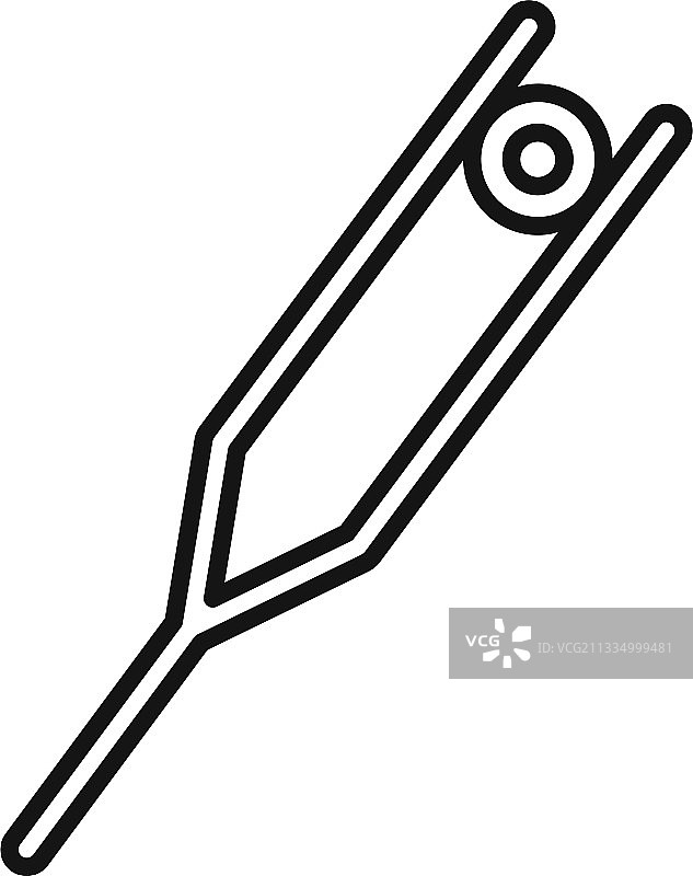 珠宝商用镊子轮廓图标图片素材
