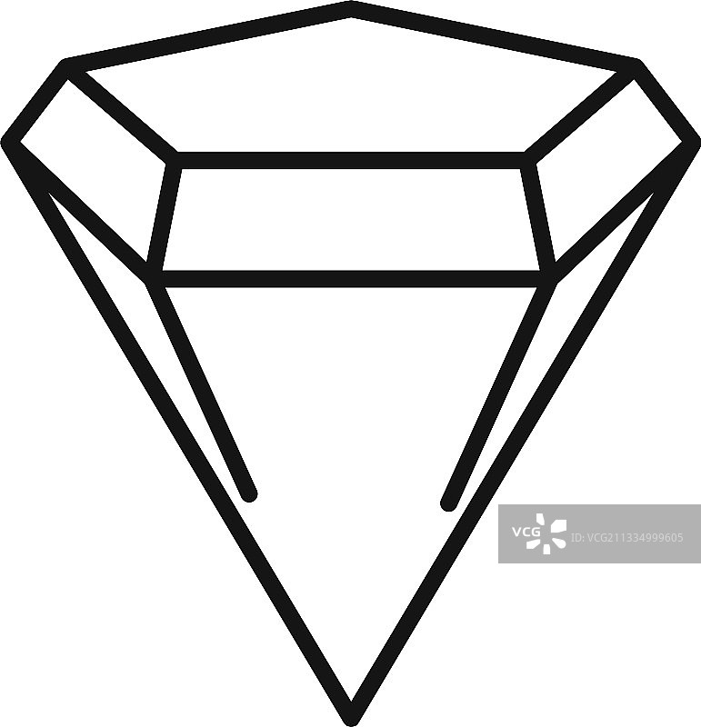 钻石轮廓图标图片素材