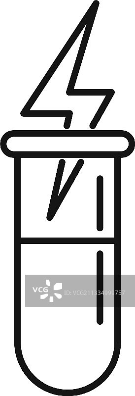 清洁能源试管图标轮廓样式图片素材