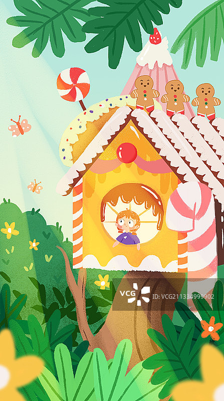 森林里的糖果屋图片素材