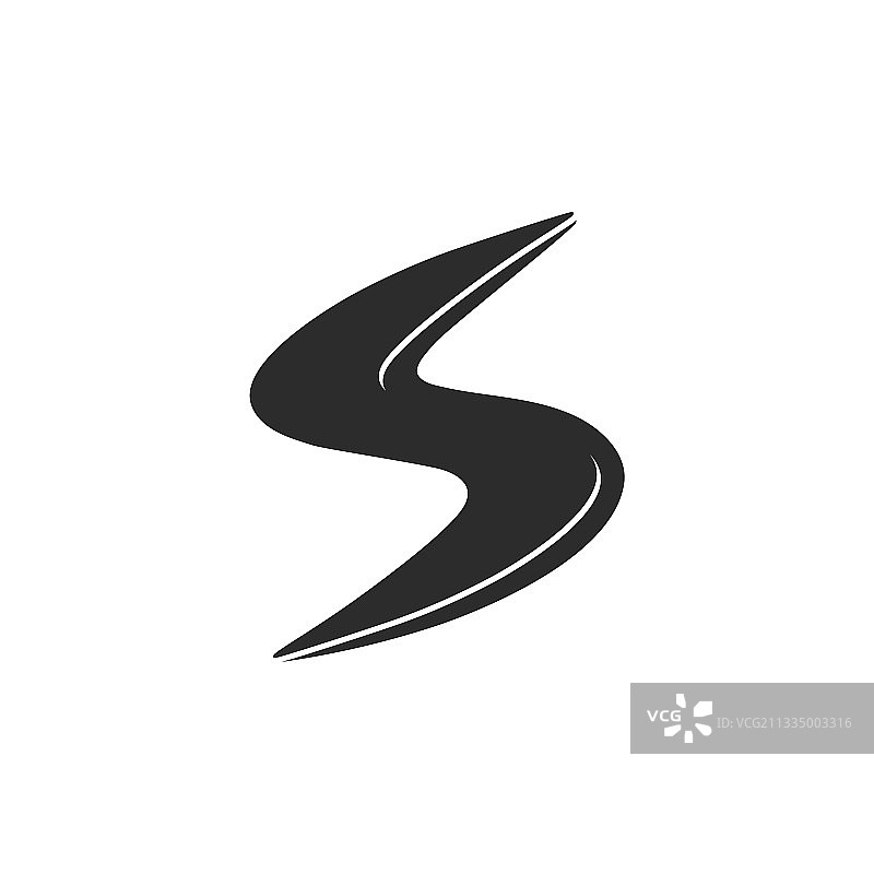 字母S简约曲线设计Logo图片素材