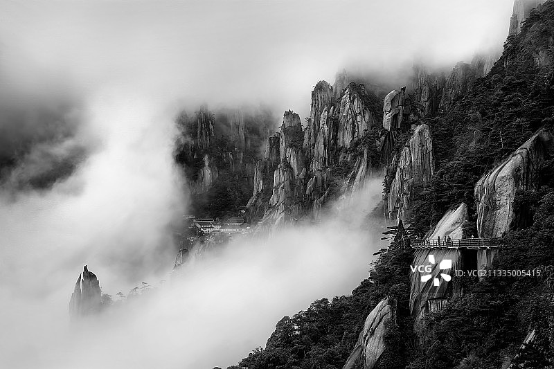水墨三清山图片素材