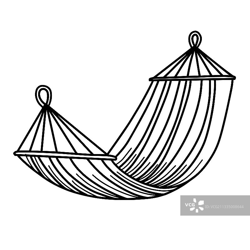 涂鸦风格的旅行吊床图片素材