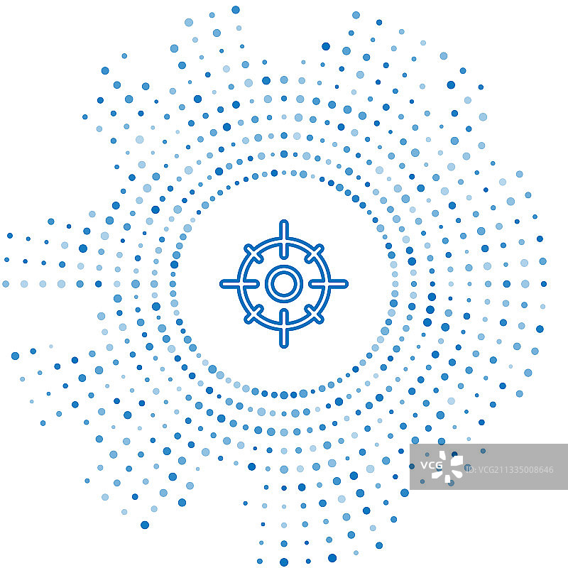 蓝色线条运动靶标图标图片素材