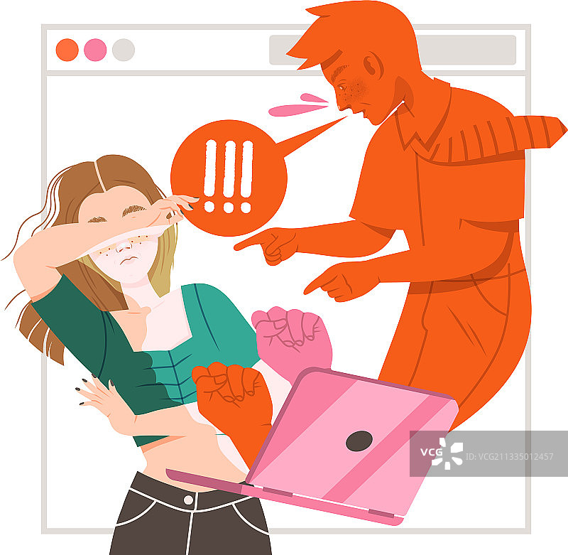 遭受网络欺凌的受害者图片素材