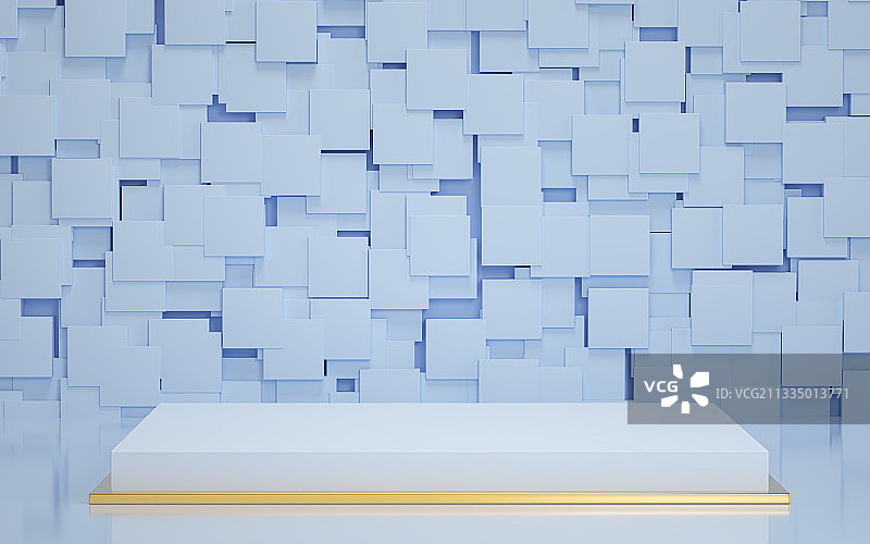 白色产品展台三维场景图片素材