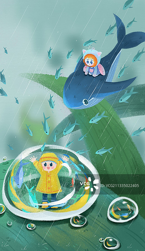 雨水-二十四节气图片素材